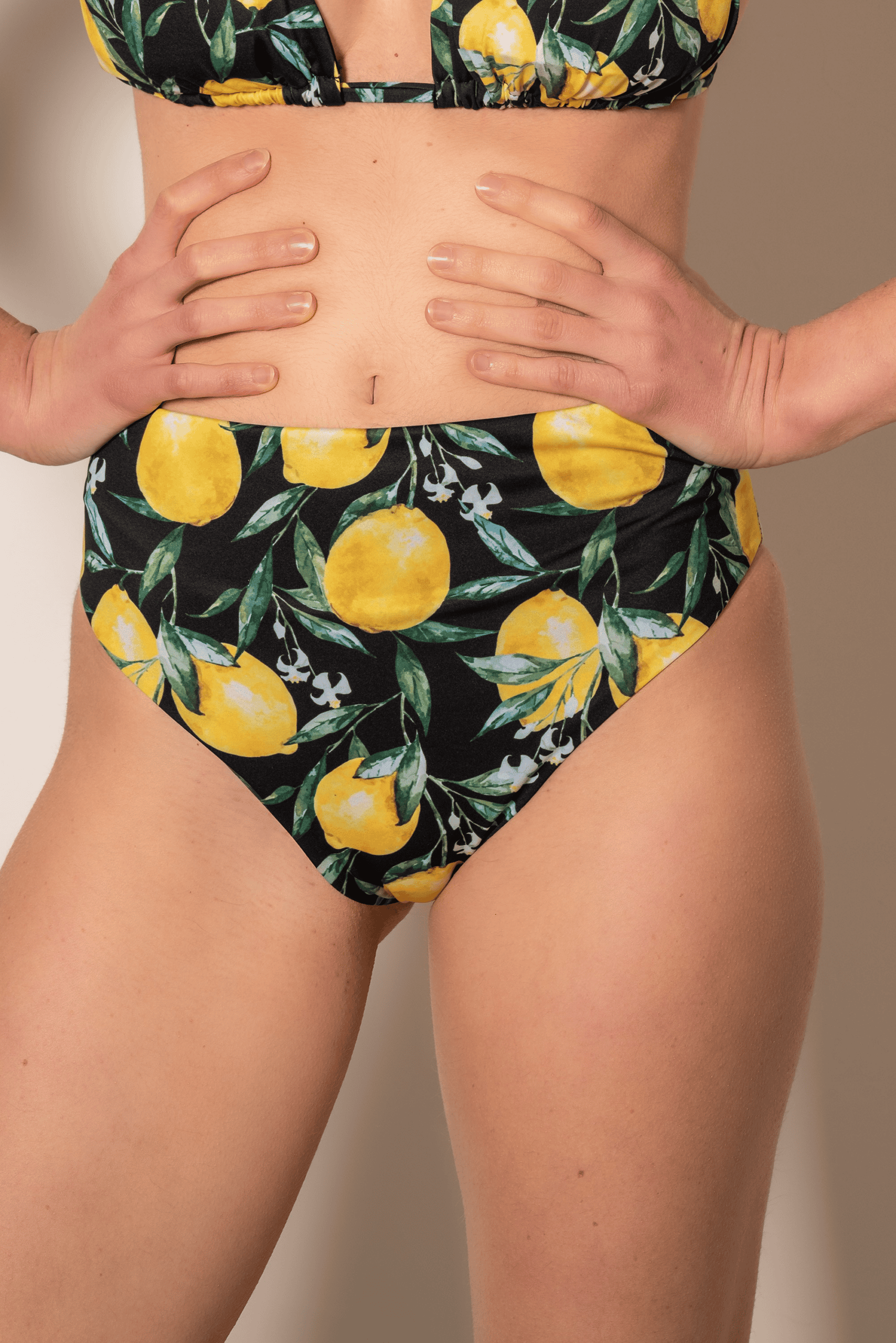 Aurora High Waist Slip - Black Lemon - Image 2