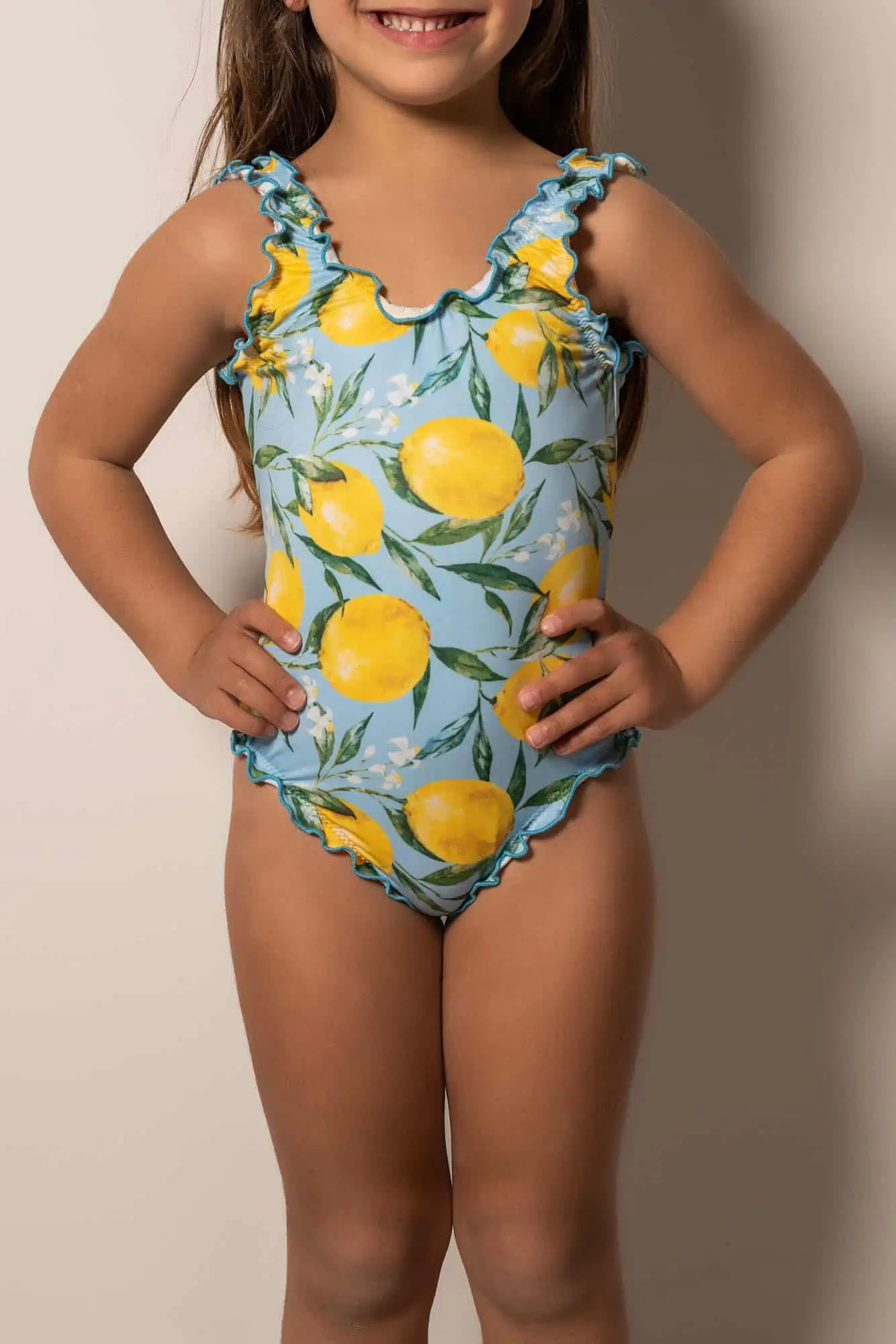 Baby One-Piece Frou Frou - Light Blue Lemon